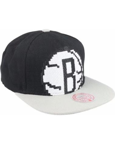 MITCHELL & NESS CAPPELLO SNAPBACK BROOKLYN NETS 8 BIT XL NERO NEGRO