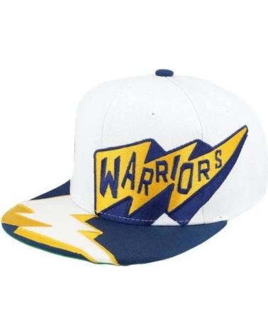 CAPPELLINO MITCHELL & NESS FASTIME SNAPBACK GOLDEN STATE WARRIORS BIANCO BLANCO