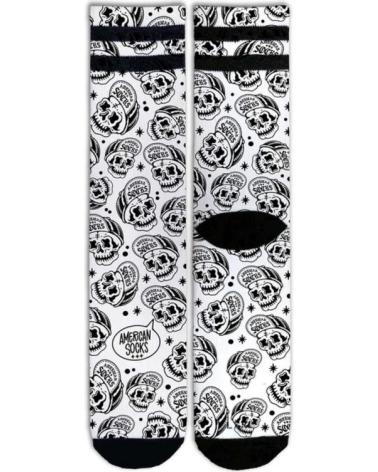 AMERICAN SOCKS SOCKEN SKATER SKULL MID HIGH WEISS BLANCO