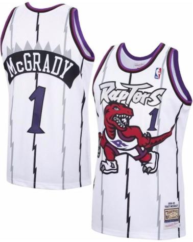 MAILLOT MITCHELL & NESS SWINGMAN TORONTO RAPTORS MCGRADY BLANC BLANCO