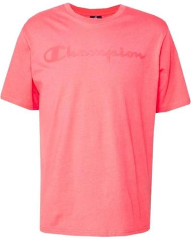 T-SHIRT CHAMPION BIG LEGACY LOGO ROSE ROSA