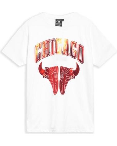 T-SHIRT AREA ZERO GOLDEN SNEAKERS TEE BLANC AVEC IMPRIMÉ CHICAGO ROUGE BLANCO