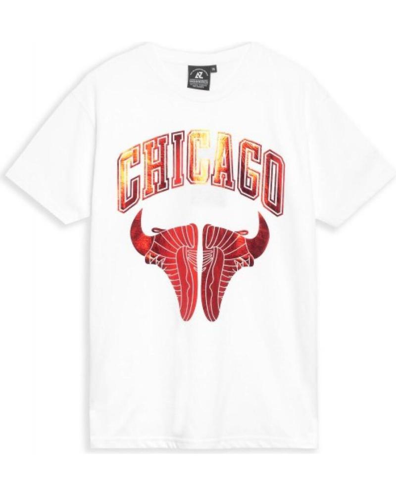 T-SHIRT AREA ZERO GOLDEN SNEAKERS TEE BLANC AVEC IMPRIMÉ CHICAGO ROUGE BLANCO