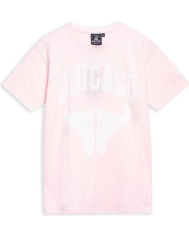 T-SHIRT AREA ZERO 'BIG FACE TEE CHICAGO SNEAKERS' ROSE ROSA