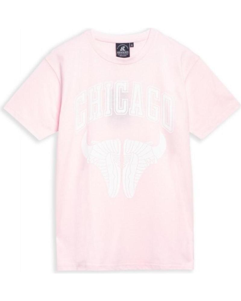 T-SHIRT AREA ZERO 'BIG FACE TEE CHICAGO SNEAKERS' ROSE ROSA