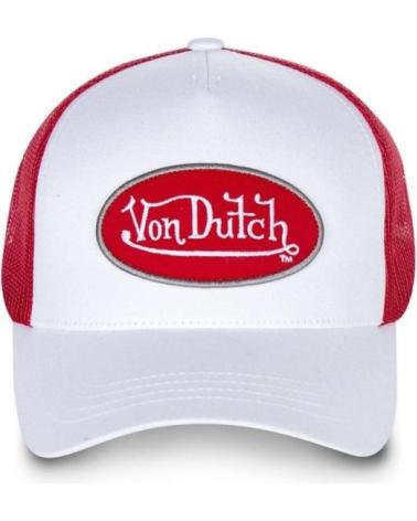 BONÉ TRUCKER VON DUTCH RED2 BRANCO E VERMELHO ROJO