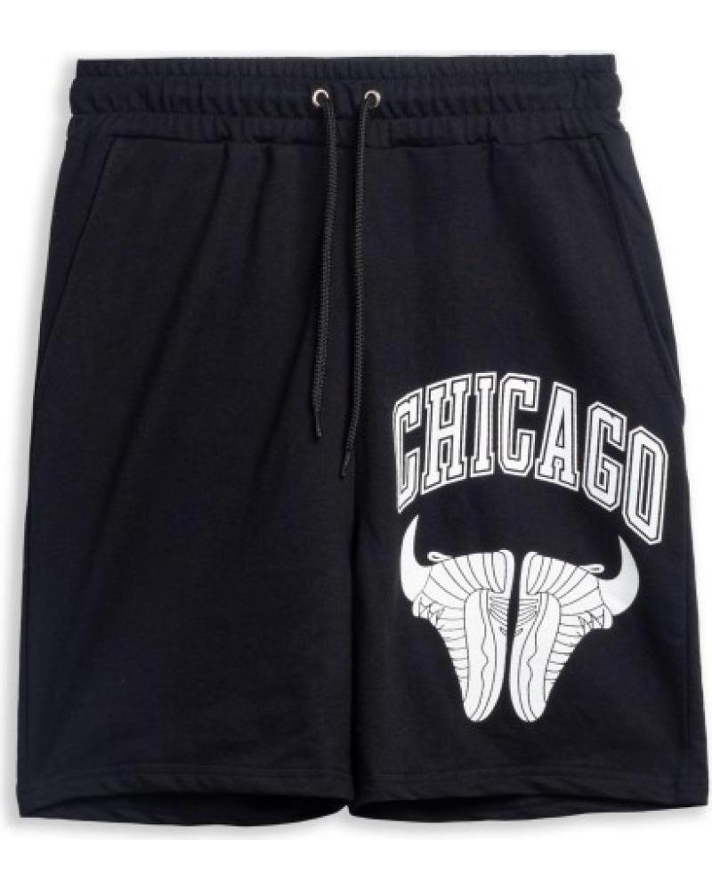 AREA ZERO SPORT-BERMUDA CHICAGO SNEAKERS INFILL LOGO SCHWARZ NEGRO