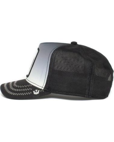 CAPPELLINO TRUCKER GOORIN BROS 'BACK OFF BUZZARD' CON AQUILA RIFLETTENTE GRIGIO E NERO GRIS