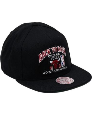 BONÉ MITCHELL & NESS CHICAGO BULLS '91-92 B2B CHAMPS SNAPBACK HW PRETO NEGRO