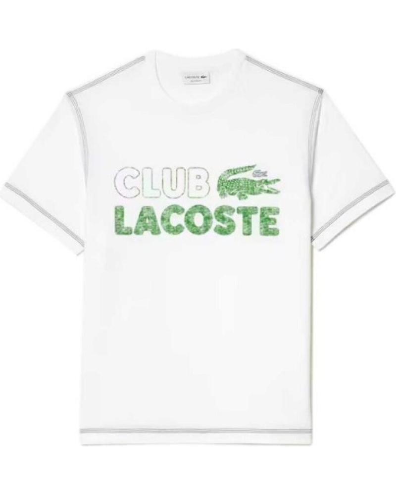 T-SHIRT LACOSTE CROCO CLUB BLANC BLANCO