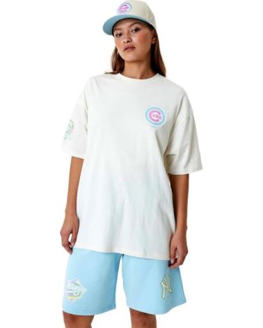 CAMISETA NEW ERA CHICAGO CUBS MLB PASTEL OS BRANCA DE MANGA CURTA BLANCO