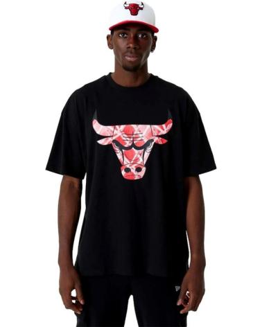 NEW ERA CHICAGO BULLS NBA INFILL LOGO OS TEE BLACK NEGRO