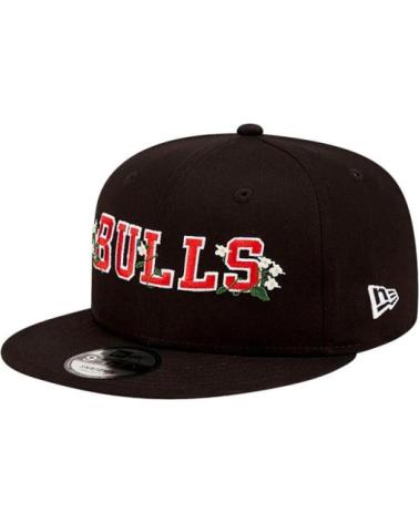 NEW ERA CHICAGO BULLS FLOWER WORDMARK 9FIFTY BLACK CAP NEGRO