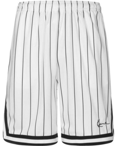 BERMUDA BLANCA KARL KANI SMALL SIGNATURE PINSTRIPE SHORT BLANCO
