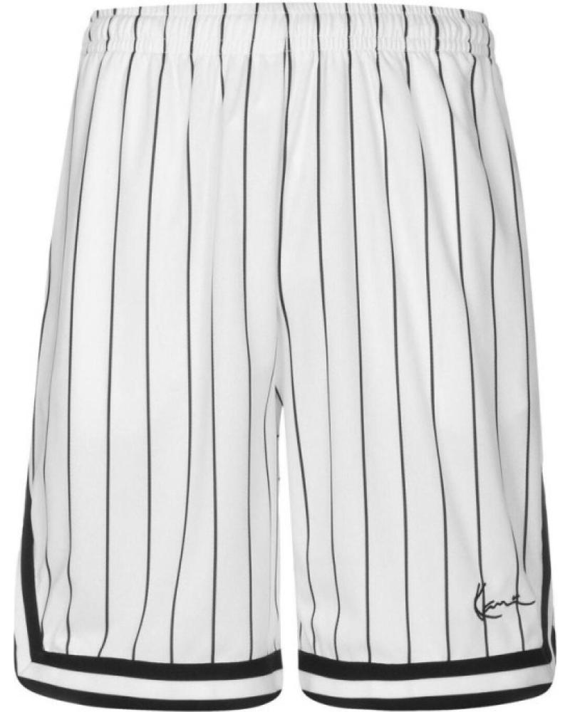 BERMUDA BLANCA KARL KANI SMALL SIGNATURE PINSTRIPE SHORT BLANCO