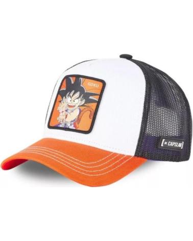CAPPELLINO TRUCKER CAPSLAB DRAGON BALL Z KID GOKU GOK2 BIANCO E ARANCIONE BLANCO