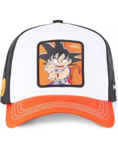 CAPPELLINO TRUCKER CAPSLAB DRAGON BALL Z KID GOKU GOK2 BIANCO E ARANCIONE BLANCO