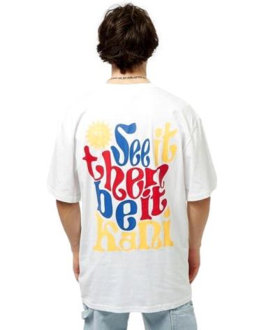 T-SHIRT KARL KANI SMALL SIGNATURE PRINT BRANCA BLANCO