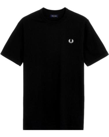 T-SHIRT CLASSIQUE FRED PERRY RINGER TEE NOIR NEGRO