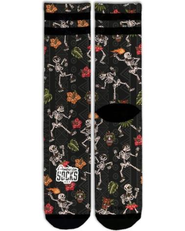 CHAUSSETTES AMERICAN SOCKS DANCING SKELETONS MID HIGH NOIRES NEGRO