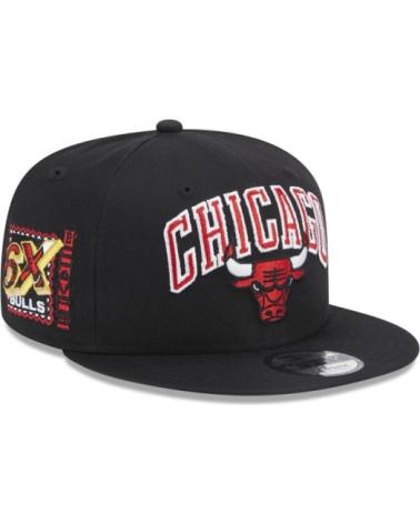 NEW ERA 9FIFTY CHICAGO BULLS NBA PATCH OFFICIAL BLACK CAP NEGRO
