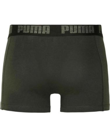 PUMA BIPACK MELANGE COTTON TRUNK BOXERS DUNKELGRÜN VERDE