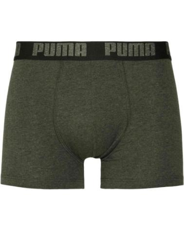 PUMA BIPACK MELANGE COTTON TRUNK BOXERS DUNKELGRÜN VERDE