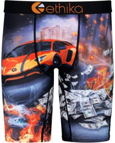 ETHIKA BOXER MONEYED ORANGE-BLACK NARANJA