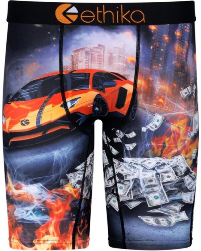 ETHIKA BOXER MONEYED ORANGE-BLACK NARANJA