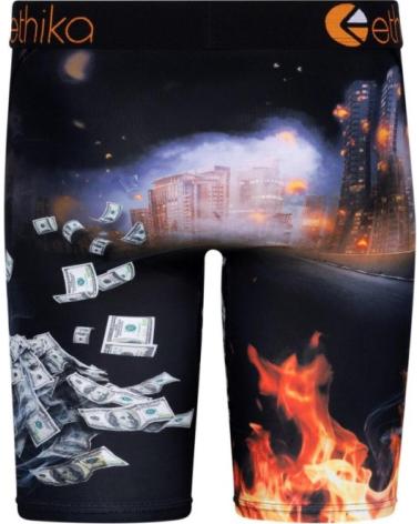 ETHIKA BOXER MONEYED ORANGE-BLACK NARANJA
