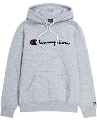 SUDADERA GRIS CHAMPION EMBROIDERED SCRIPT LOGO HOODIE GRIS