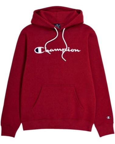 CHAMPION EMBROIDERED SCRIPT LOGO HOODIE GARNET GRANATE