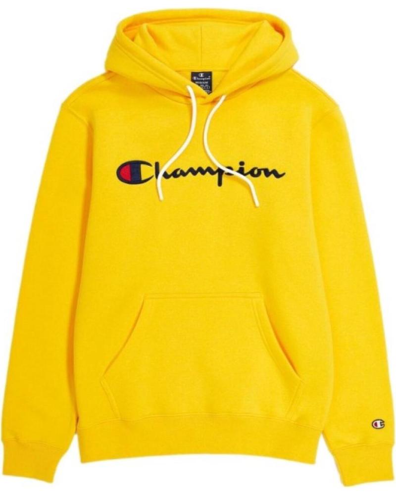 SUDADERA CON CAPUCHA CHAMPION EMBROIDERED SCRIPT LOGO AMARILLO AMARILLO