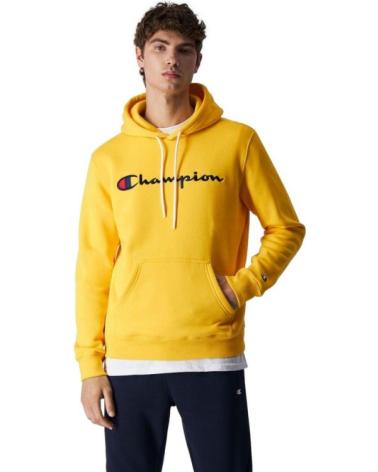 SUDADERA CON CAPUCHA CHAMPION EMBROIDERED SCRIPT LOGO AMARILLO AMARILLO