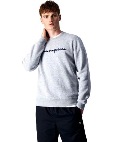 SUDADERA CHAMPION EMBROIDERED SCRIPT LOGO CREWNECK GRIS GRIS