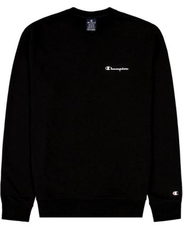 FELPA CHAMPION SMALL TEXTED LOGO GIROCOLLO NERA NEGRO
