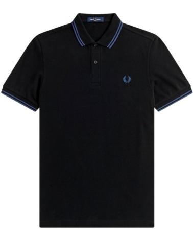POLO FRED PERRY TWIN TIPPED SHIRT T96 NOIR NEGRO