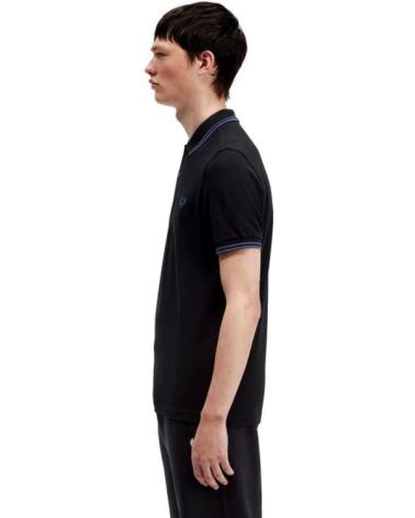 POLO FRED PERRY TWIN TIPPED SHIRT T96 NOIR NEGRO