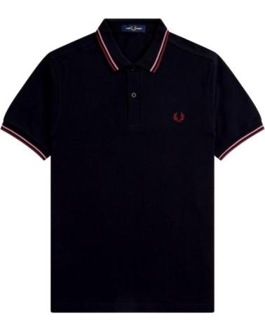POLO FRED PERRY TWIN TIPPED T57 BLEU MARINE MARINO