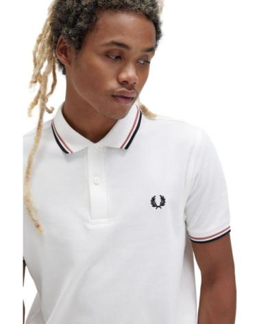 POLO FRED PERRY TWIN TIPPED T60 BRANCO DE MANGA CURTA BLANCO