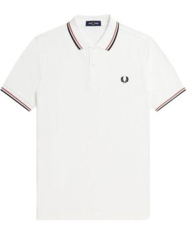 POLO FRED PERRY TWIN TIPPED T60 BRANCO DE MANGA CURTA BLANCO