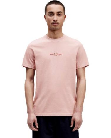 T-SHIRT FRED PERRY CHALKY EMBROIDERED ROSE ROSA