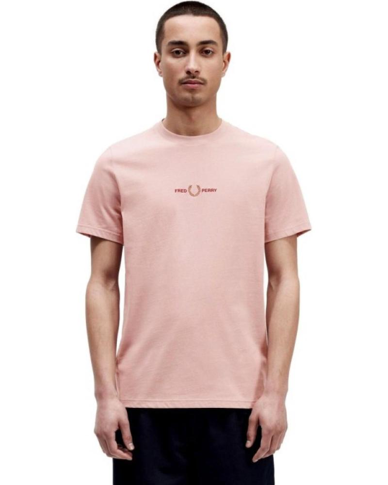 T-SHIRT FRED PERRY CHALKY EMBROIDERED ROSE ROSA