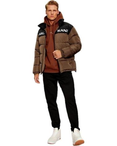 KARL KANI RETRO ESSENTIAL PUFFER JACKET MARRON MARRóN
