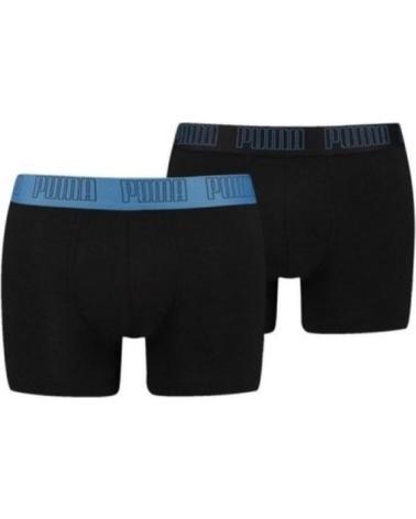 PUMA BASIC TRUNK BOXER DOPPELPACK SCHWARZ UND KÖNIGSBLAU NEGRO