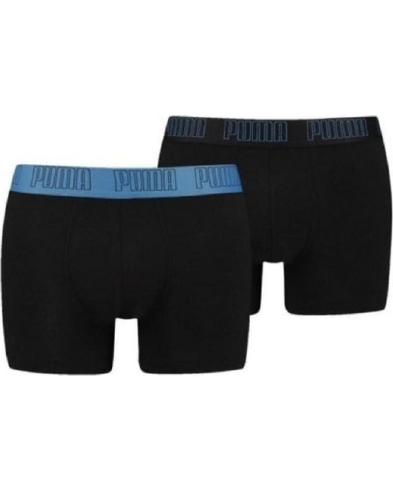 PUMA BASIC TRUNK BOXER DOPPELPACK SCHWARZ UND KÖNIGSBLAU NEGRO