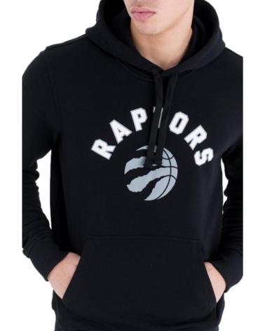 SUDADERA CON CAPUCHA NEW ERA TORONTO RAPTORS TEAM LOGO PO HOODY NEGRA NEGRO