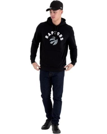 SUDADERA CON CAPUCHA NEW ERA TORONTO RAPTORS TEAM LOGO PO HOODY NEGRA NEGRO