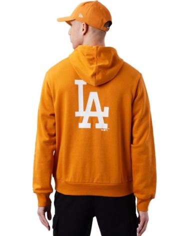 MOLETOM COM CAPUZ NEW ERA LA DODGERS LEAGUE ESSENTIAL BP HOODY LARANJA NARANJA