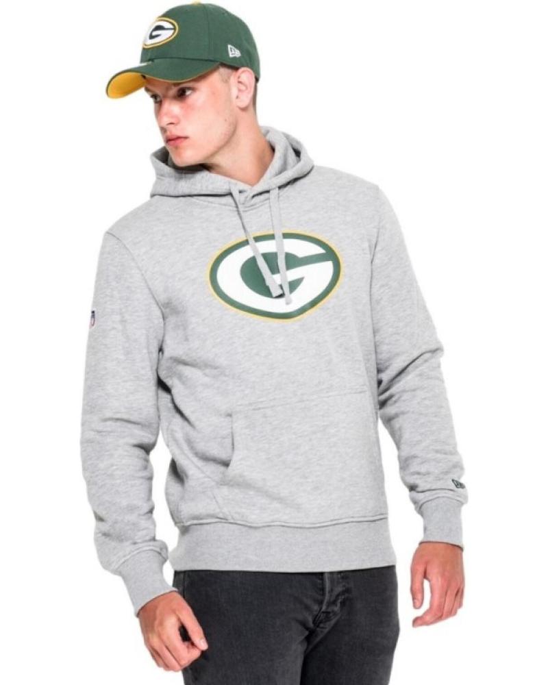 NEW ERA GREEN BAY PACKERS TEAM LOGO PO HOODY KAPUZENPULLOVER GRAU GRIS